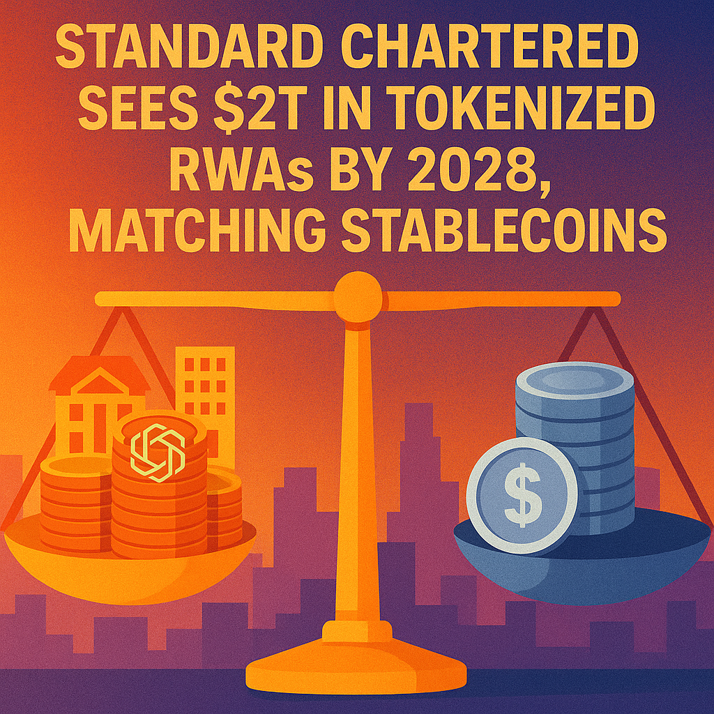 Standard Chartered sees $2T in tokenized RWAs by 2028, matching stablecoins