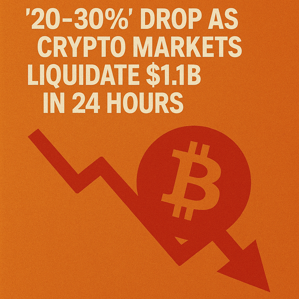 Bitcoin risks ’20-30%’ drop as crypto markets liquidate $1.1B in 24 hours