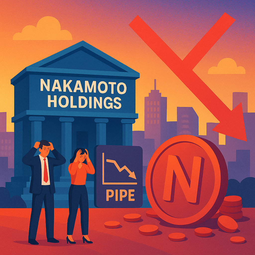 Nakamoto Holdings’ shares sink as $563M PIPE deals trigger massive sell-off